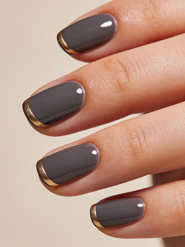 Charcoal with gold