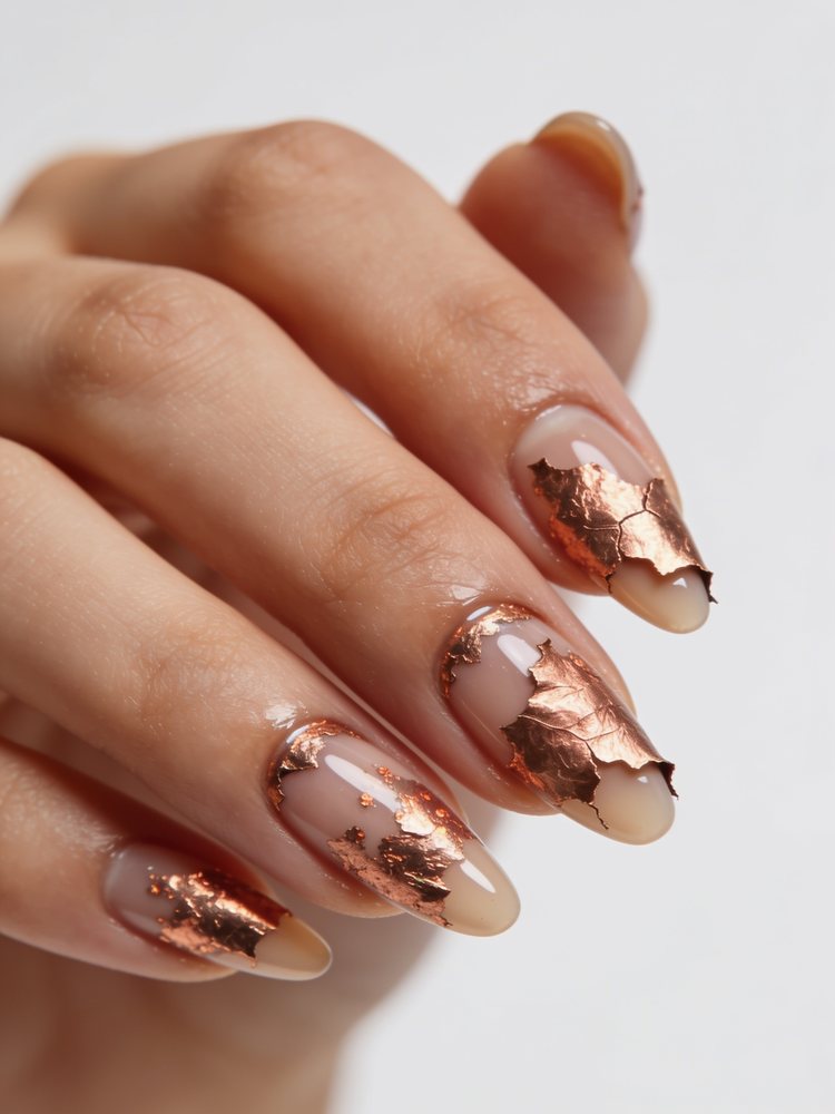 Copper foil flecks