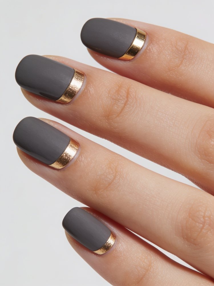 Charcoal with a gold cuff
