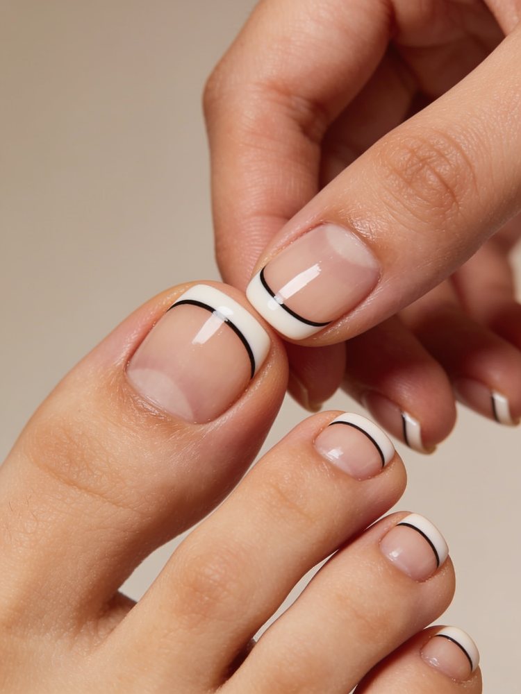 Micro French on toes