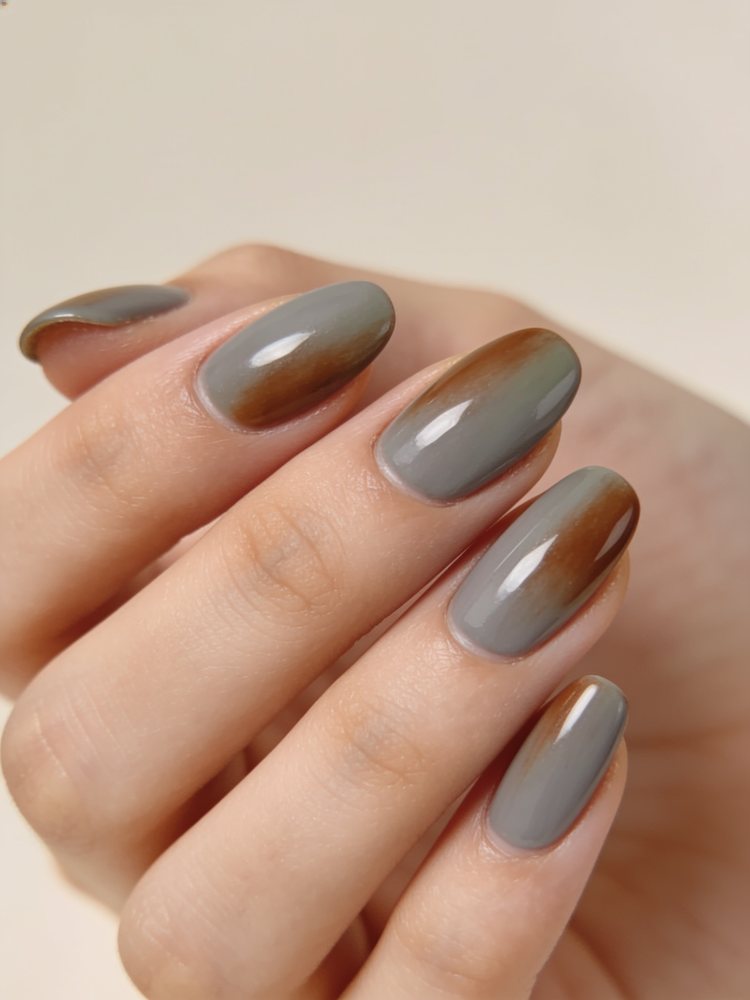 Medium squoval nails in warm greige
