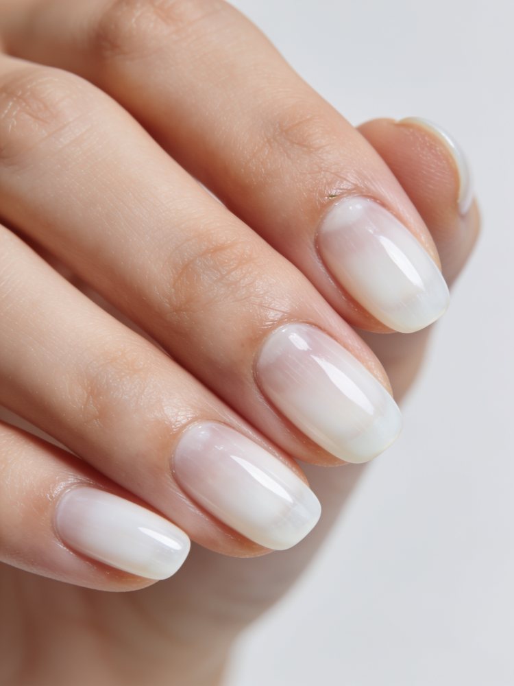 A milky white sheer