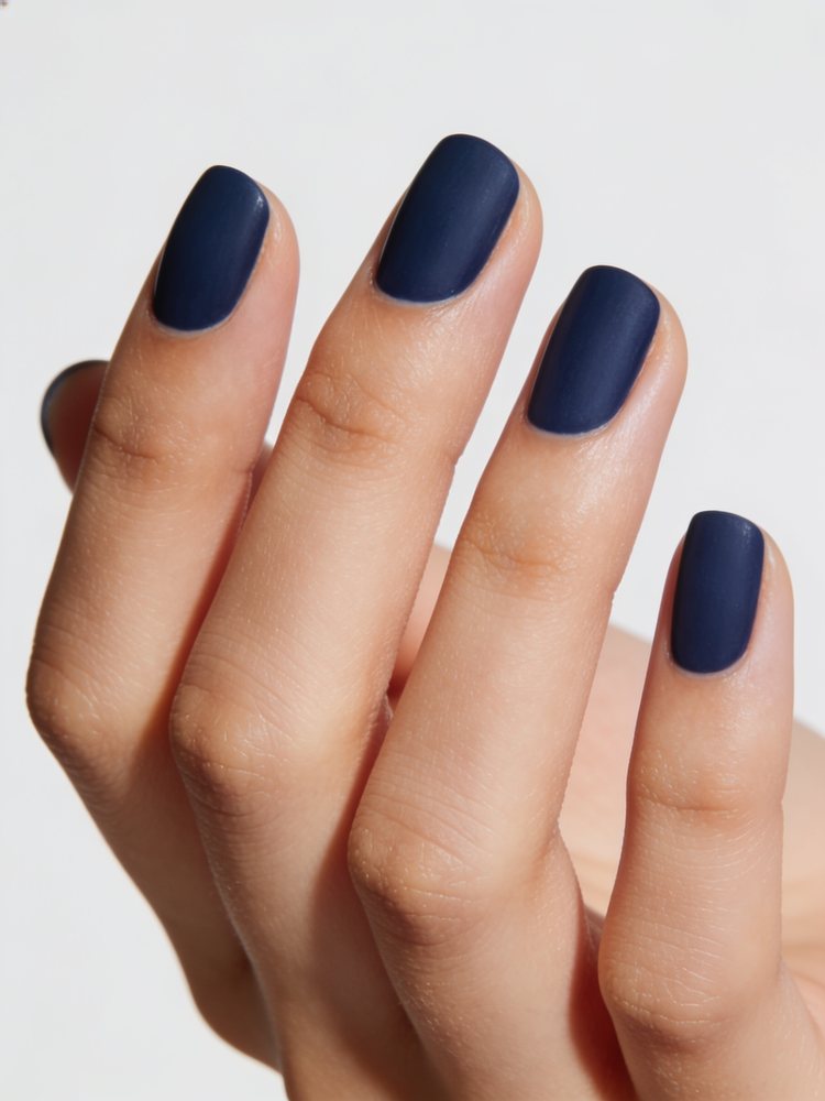 A navy creme