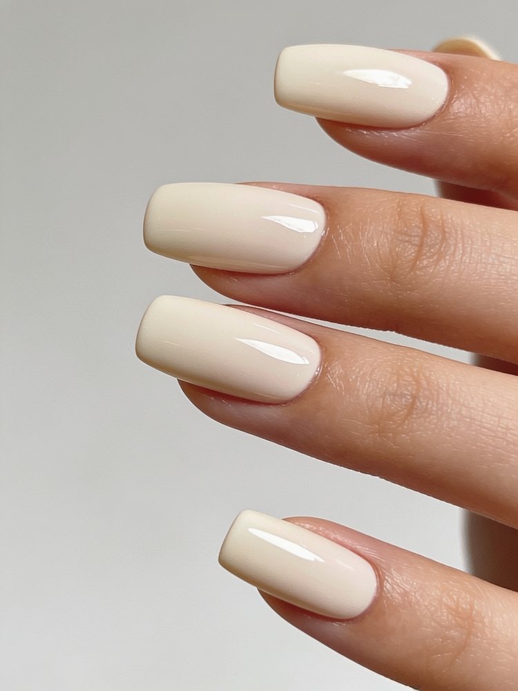 Short squoval nude