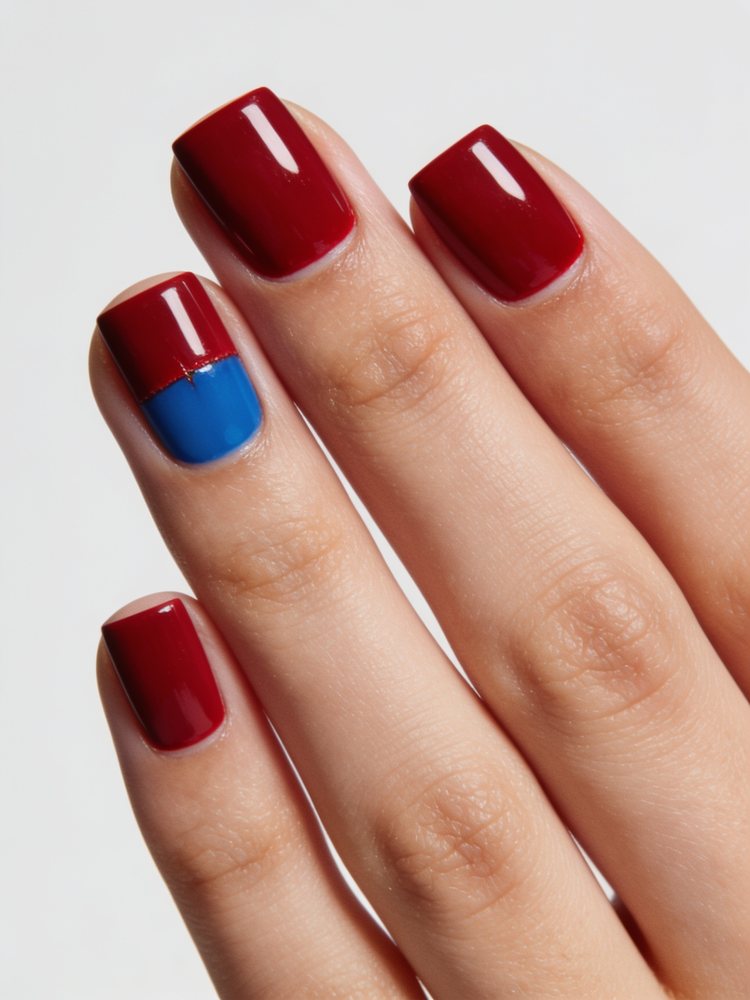 Cherry red short square