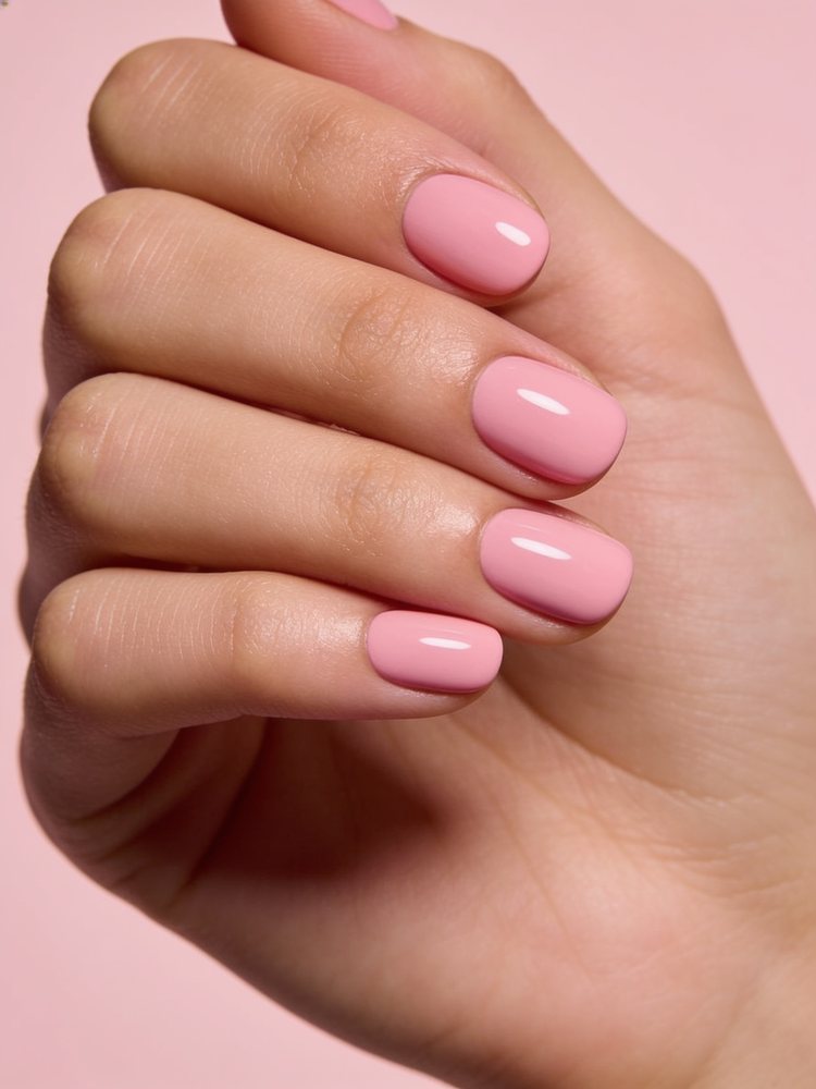 Short round baby pink