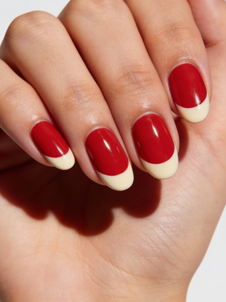 Red with cream tips