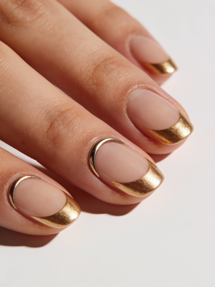 Half moon in gold