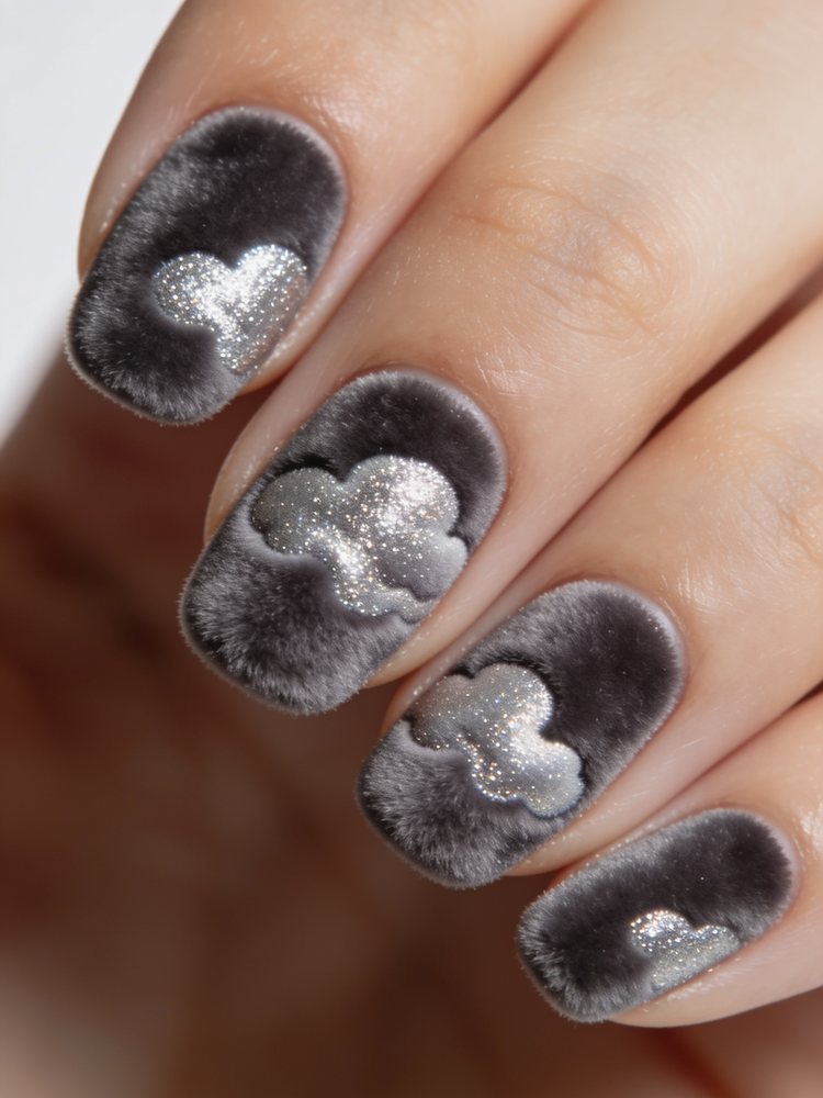 Charcoal velvet
