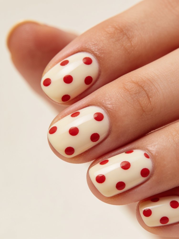 Polka dots in red