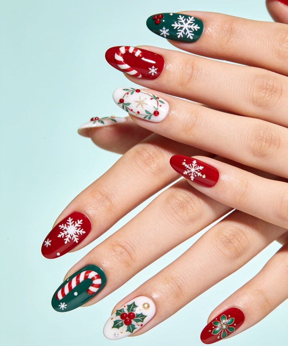 21 Xmas Nail Patterns That Are All Over Pinterest Right Now
